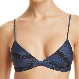NWT MIKOH LEI BLUE BELIZE TRIANGLE BIKINI TOP XS